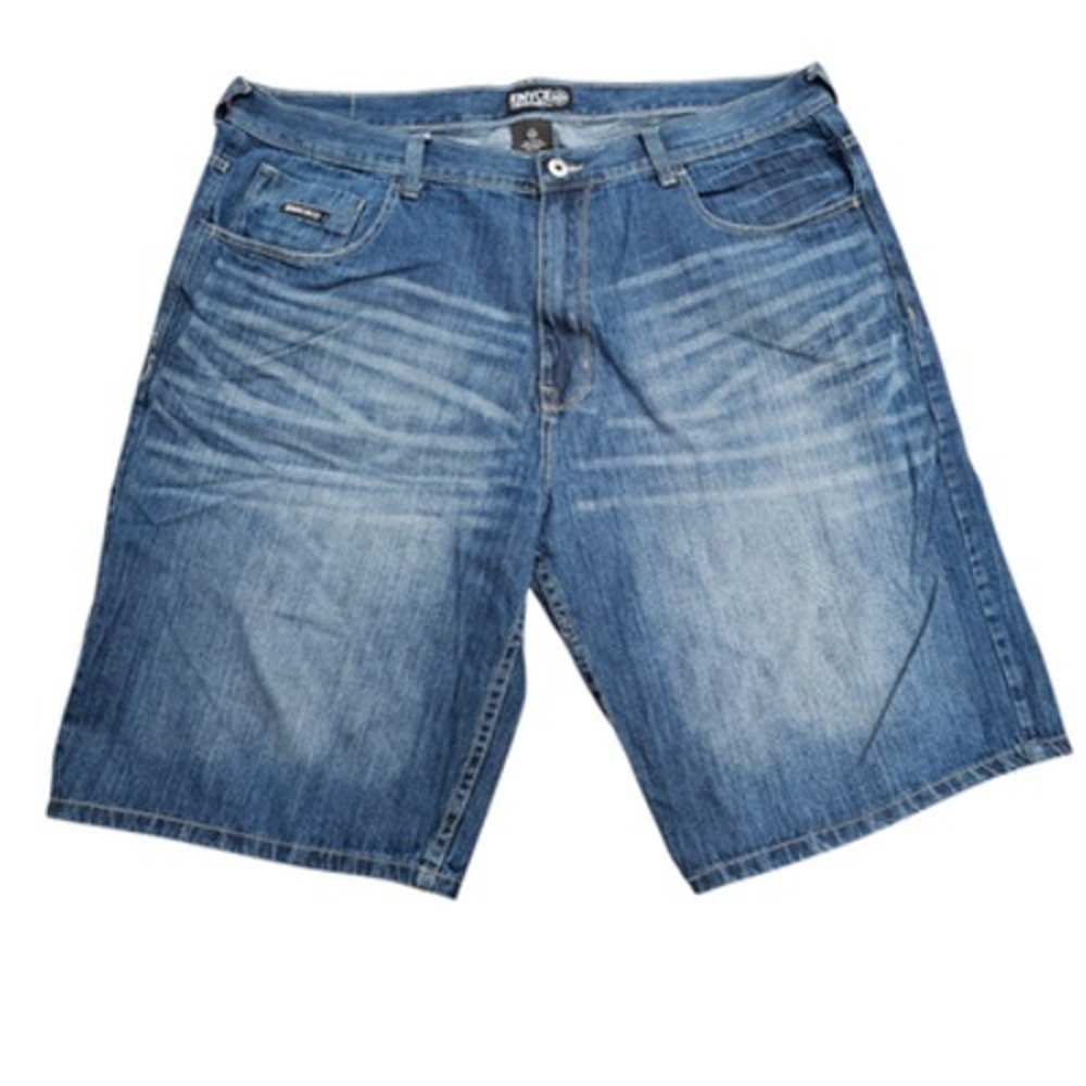 ENYCE Men's Size 46 Blue‎ Denim Jean Shorts Relaxed Fit 100% Cotton Pockets